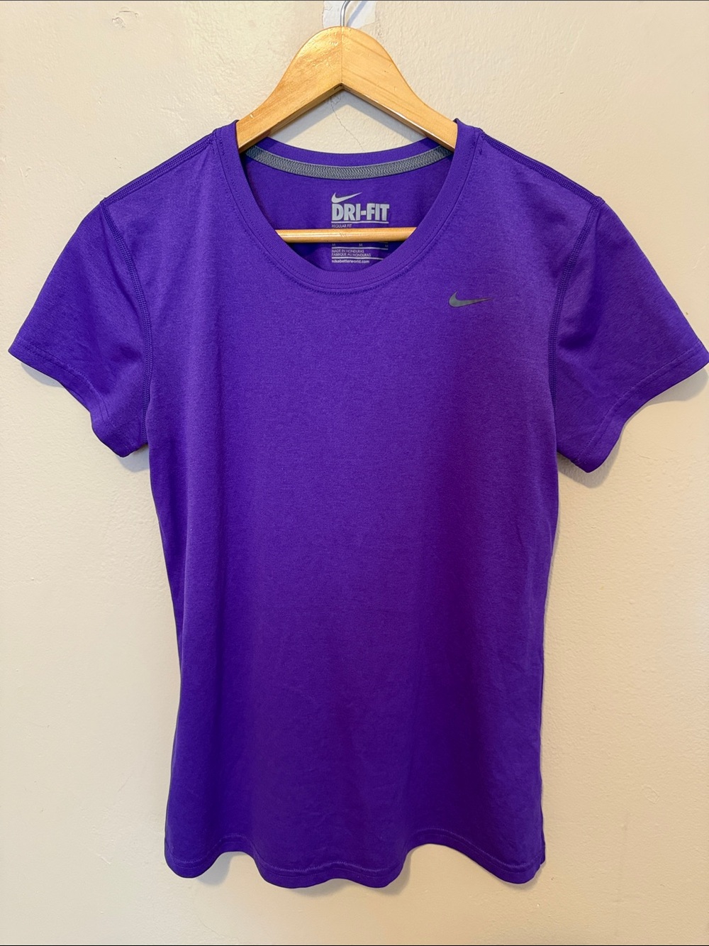 Nike Women's Purple Dri-FIT Short Sleeve Tee - Picture 1 of 4
